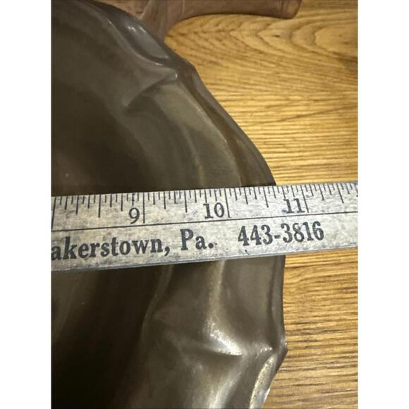 VTG Solid Brass Decorative Footed Bowl Centerpiece Cottage French Country Boho - Picture 8 of 9